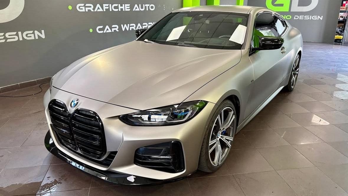 BMW Serie 4 wrapping auto torino grigio opaco